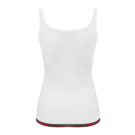 gucci fishnet tank top|Fine rib cashmere and silk tank top .